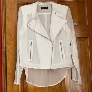 Mesh/ Leather hybrid jacket